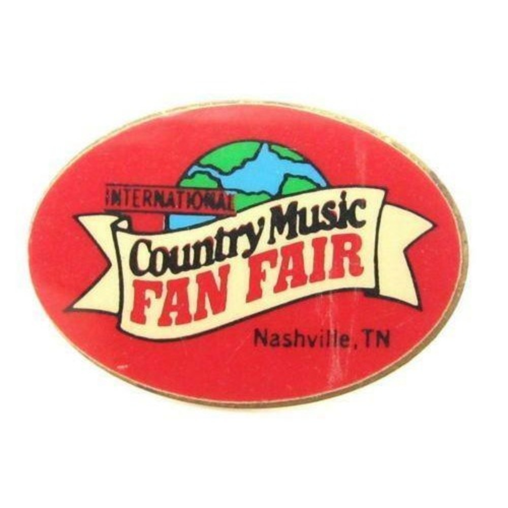 International Country Music Fan Fair Nashville TN Red & White Enamel Tie Tac Pin